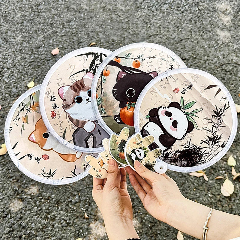 Cartoon Folding Hand Fan for Kids – Portable 20cm Summer Fan Kids Folding Fan Axl