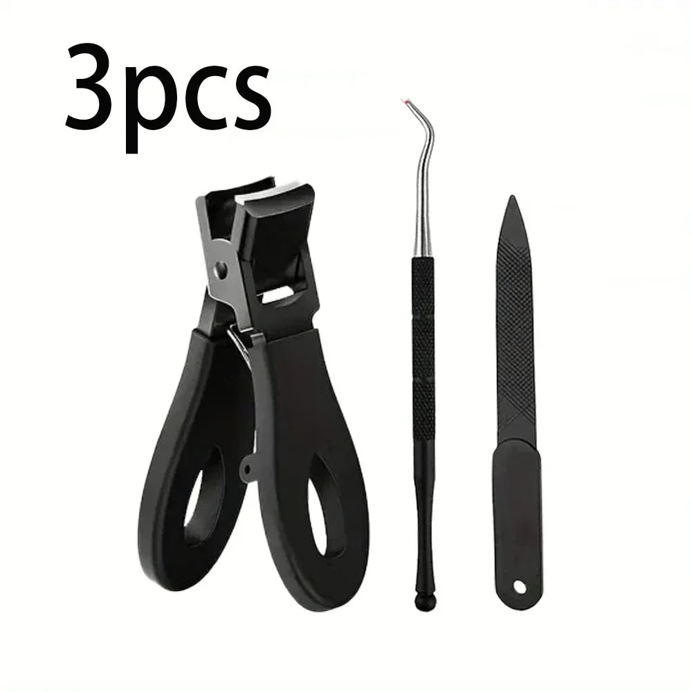 Stainless Steel Toenail Clipper Set – Wide Jaw & Angled Blade Toenail Clipper Set Axl 3pcs