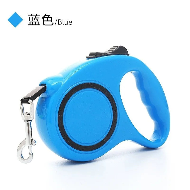 Retractable Dog Leash 3M/5M – One-Hand Lock Small & Medium Dogs Retractable Dog Leash Axl 3Meters Blue