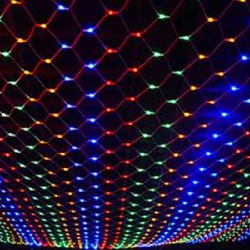 LED Net Mesh String Lights 8 Modes – Christmas Garden Decor LED Net String Lights Axl RGB EU Plug 3mx2m