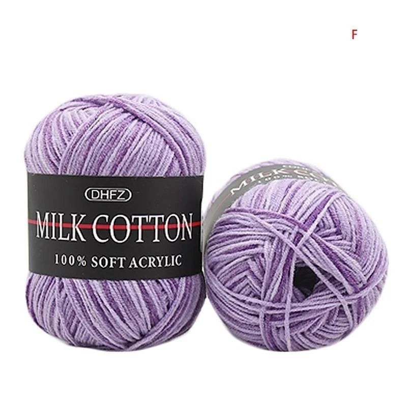 Mixed Colour Cotton Knitting Yarn 50g – Soft Crochet Wool Knitting Yarn Axl