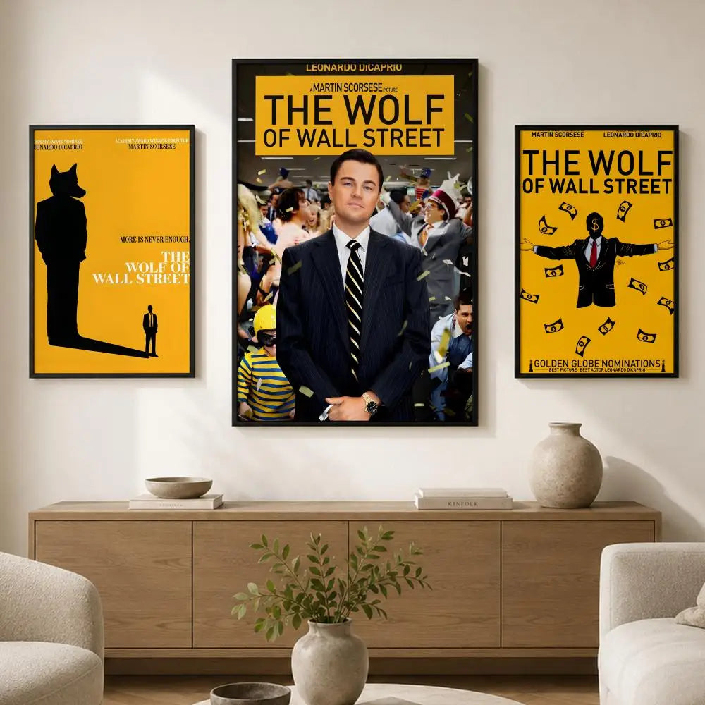 Wolf of Wall Street Movie Poster – Peel & Stick PVC Wall Art Movie Wall Poster Axl