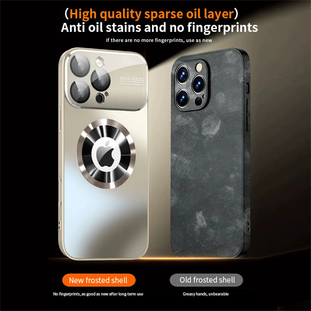 Titanium Matte MagSafe iPhone Case | AG Glass Lens Cover MagSafe iPhone Case Axl