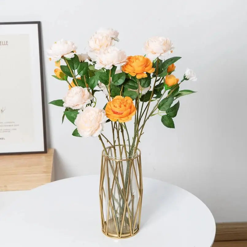 Long Stem Artificial Rose Bouquet – Silk Fake Flowers 5/10 Pcs Artificial Flower Bouquet Axl