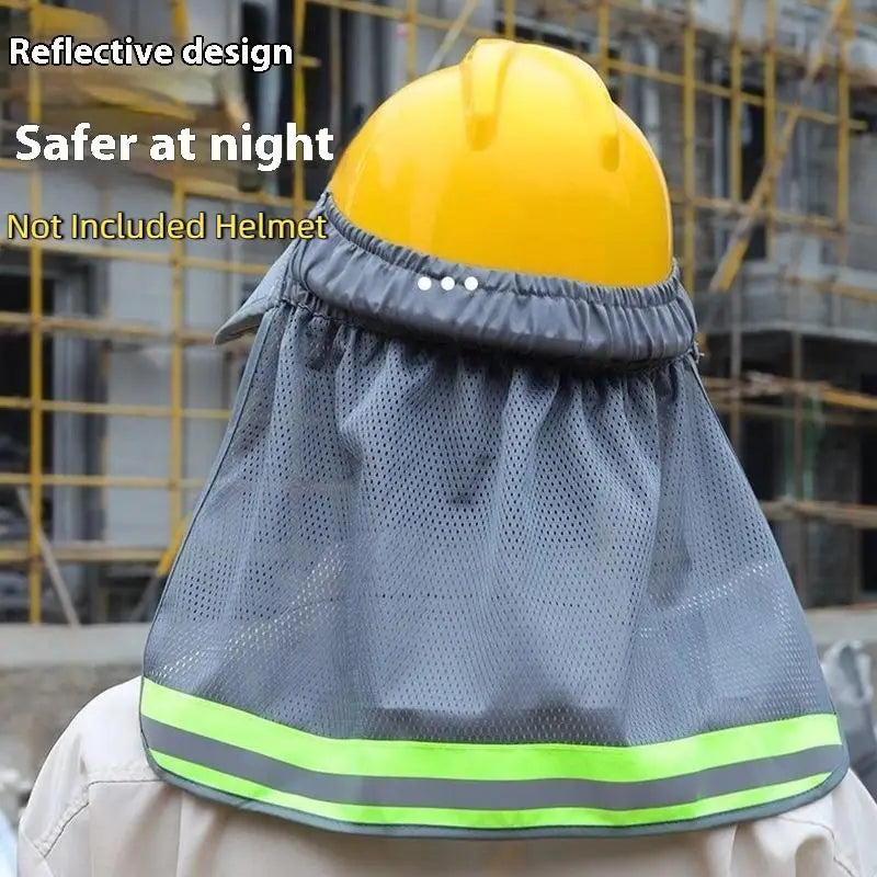 Hard Hat Sun Shade Neck Shield – Reflective Brim Cap Cover Hard Hat Sun Shade Axl