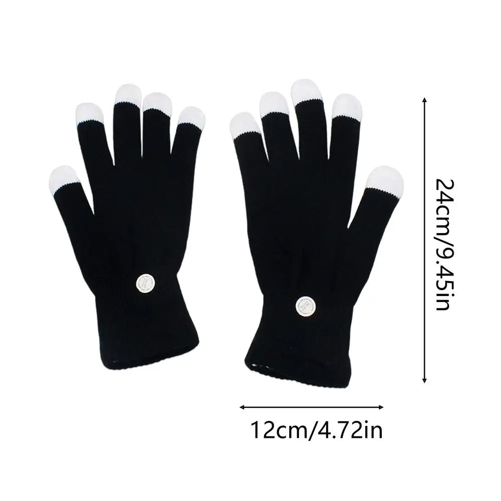 LED Light-Up Party Gloves – Colorful Flashing Half-Finger LED Party Gloves Axl Adult version