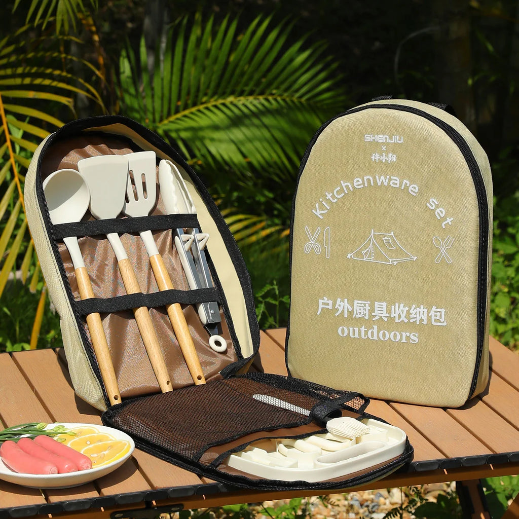 Portable Outdoor Picnic Set – Stainless Steel Knife & Cutting Board Outdoor Picnic Set Axl