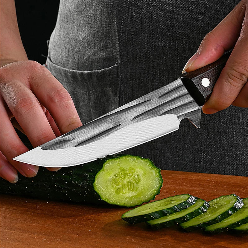 Stainless Steel Boning Knife with Wood Handle & Sheath Boning Knife Axl