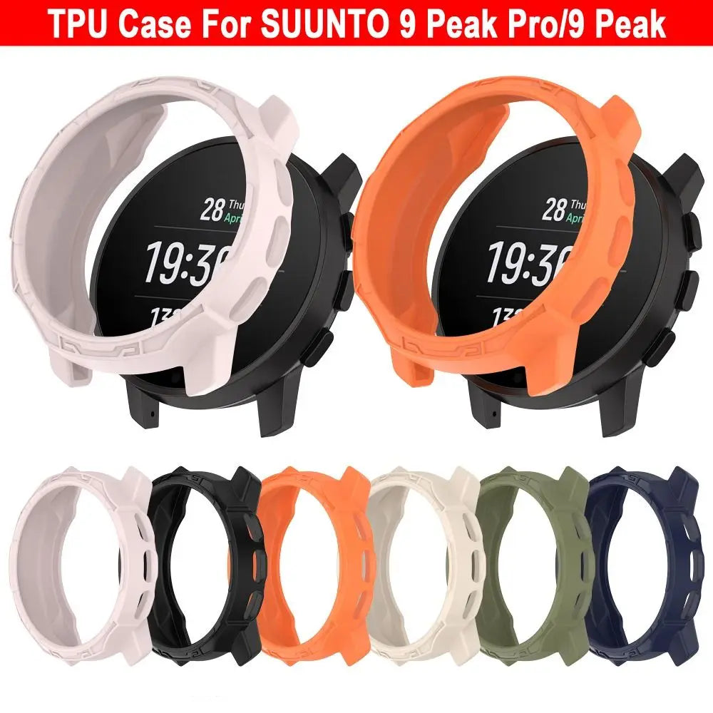 TPU Bezel Case & Screen Protector for Suunto 9 Peak Pro Watch Bezel Case Axl