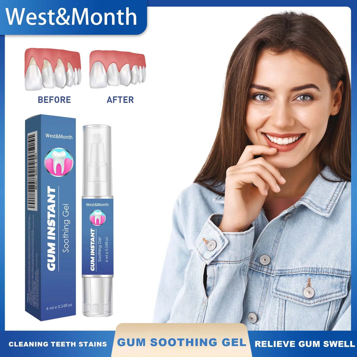 Gum Repair Strengthening Gel – Aloe Vera Deep Clean 4ml Oral Care Gel Axl
