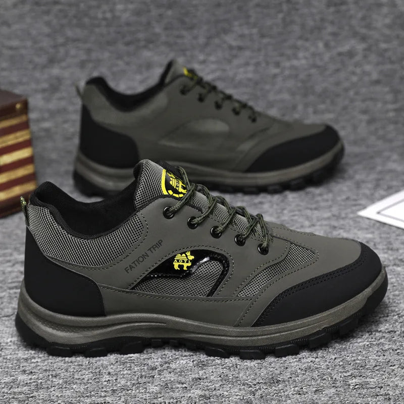 Men's Leather Casual Sports Sneakers – Lightweight & Comfy Men's Sports Sneakers Axl green 44