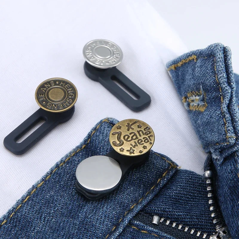 Metal Jeans Button Extenders – No-Sew Waist Buckle Kit 5/10 Pcs Button Extender Kit Axl
