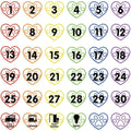 36 PCS Classroom Number Spot Floor Stickers – Self-Adhesive Vinyl Classroom Floor Stickers Axl AECH04-17607