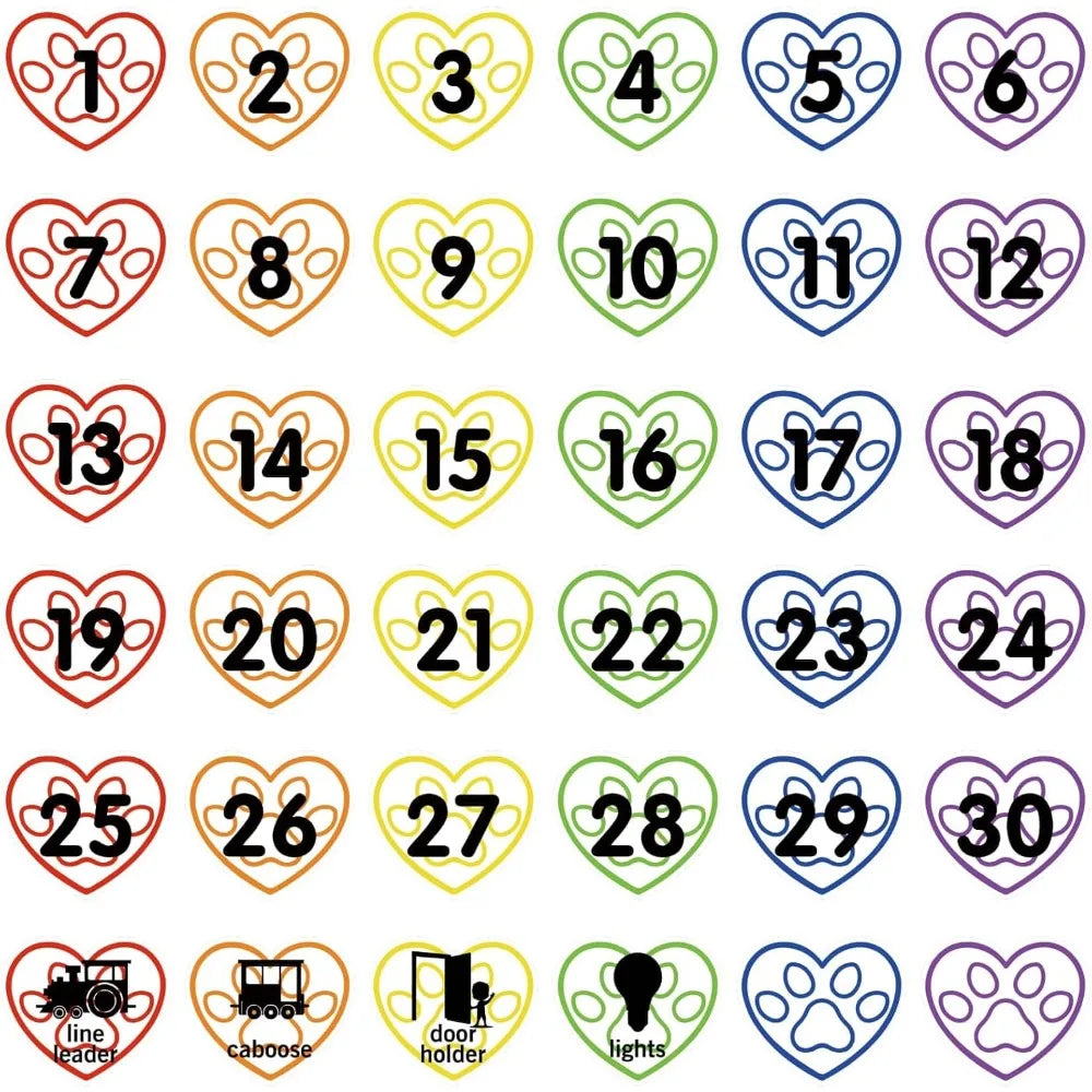 36 PCS Classroom Number Spot Floor Stickers – Self-Adhesive Vinyl Classroom Floor Stickers Axl AECH04-17607