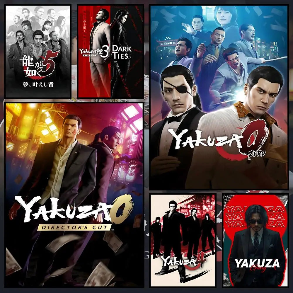 Yakuza Game Poster – Waterproof Self-Adhesive HD Wall Art Wall Art Poster Axl