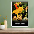 Swing Time Vintage Metal Movie Poster Sign | Retro Wall Art Metal Wall Sign Axl aluminum sign aluminum 14x20cm