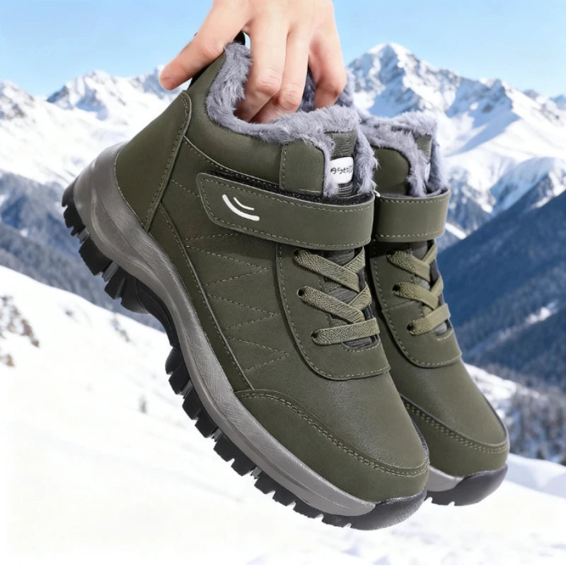 Women's Faux Fur Plush Ankle Boots – Cozy Flat Winter Snow Boots Plush Ankle Boots Axl