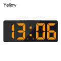 Voice Control LED Digital Alarm Clock with Temperature Display LED Alarm Clock Axl Yellow