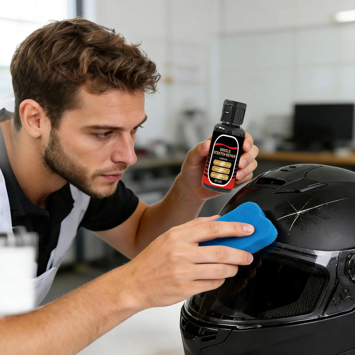 Motorcycle Helmet Visor Scratch Remover Cream 35ml | Goggle Polish Scratch Remover Cream Axl