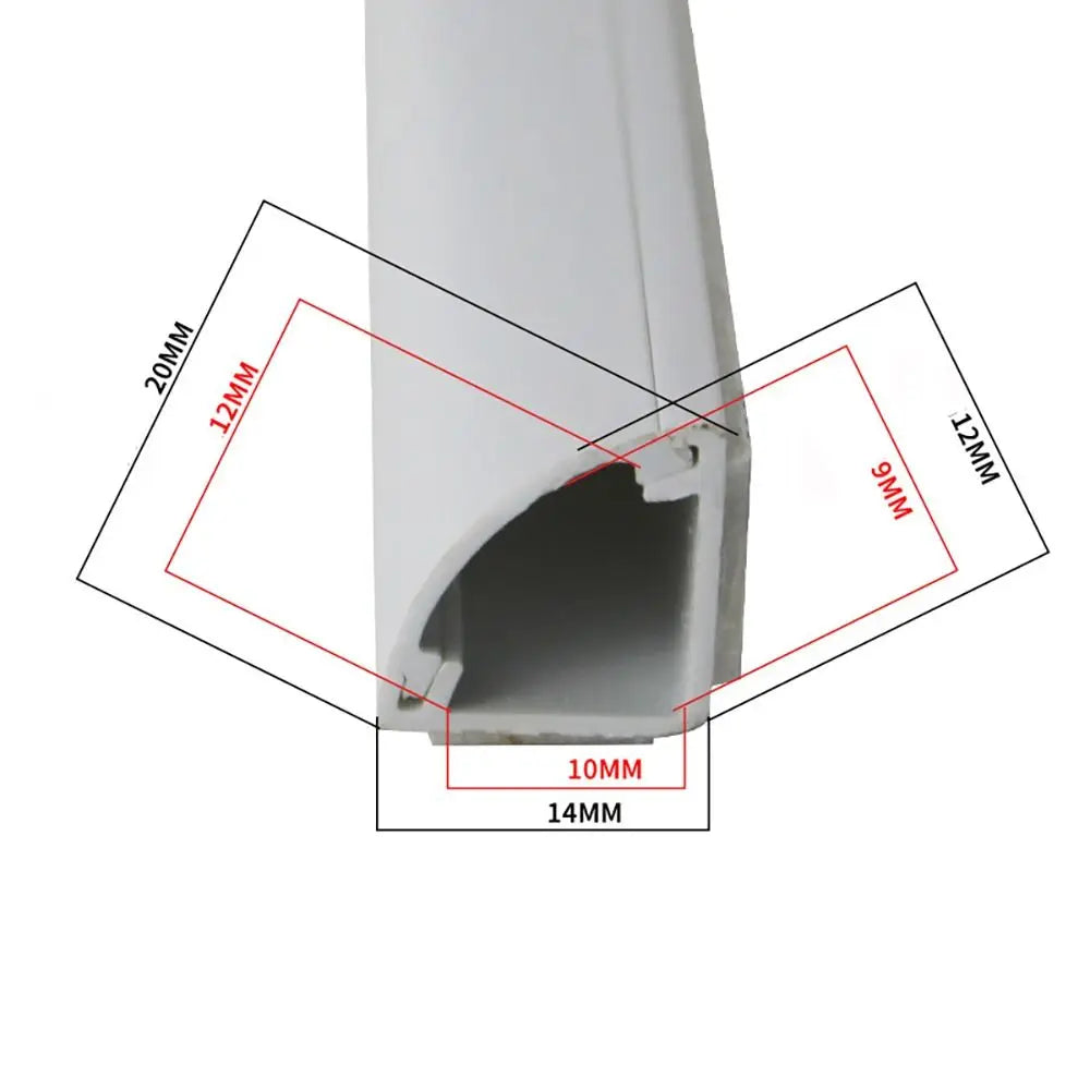 Self-Adhesive Floor Cord Cover – PVC Cable Concealer Duct Floor Cable Cover Axl White
