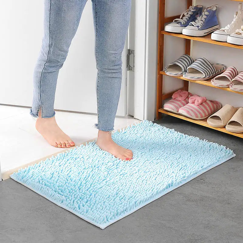 Thick Memory Foam Bath Mat – Absorbent Non-Slip Bathroom Rug Bath Mat Rug Axl Skyblue about 40x60cm