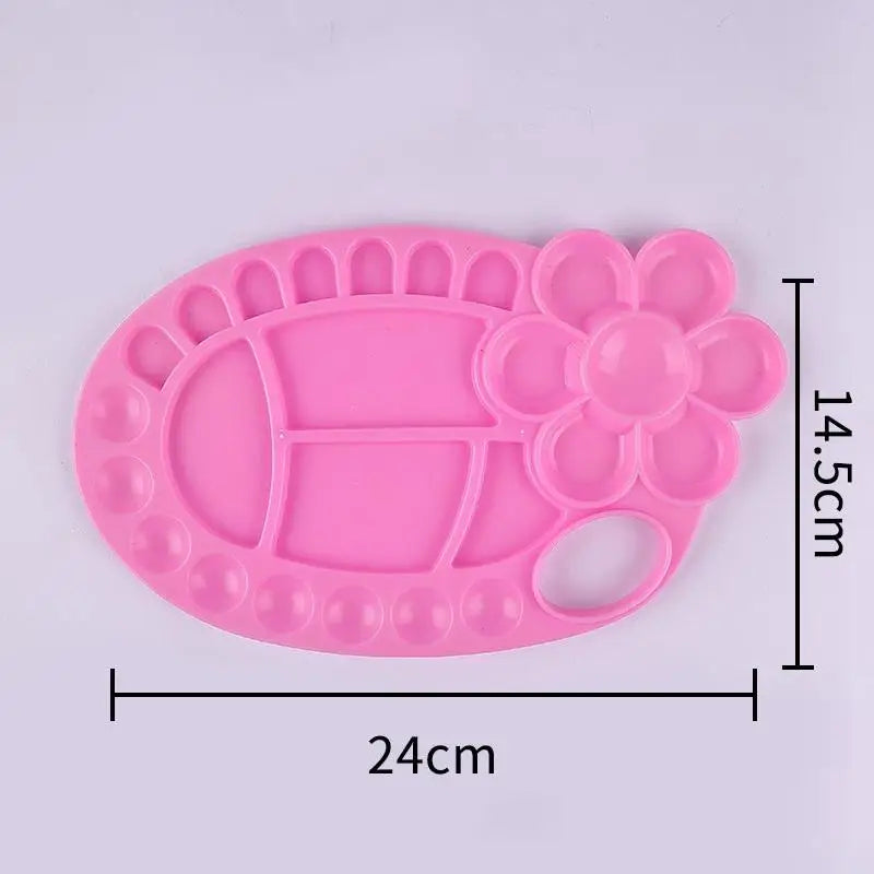 Clover Shaped Paint Mixing Palette – Multi-Grid Artist Palette Paint Mixing Palette Axl A2