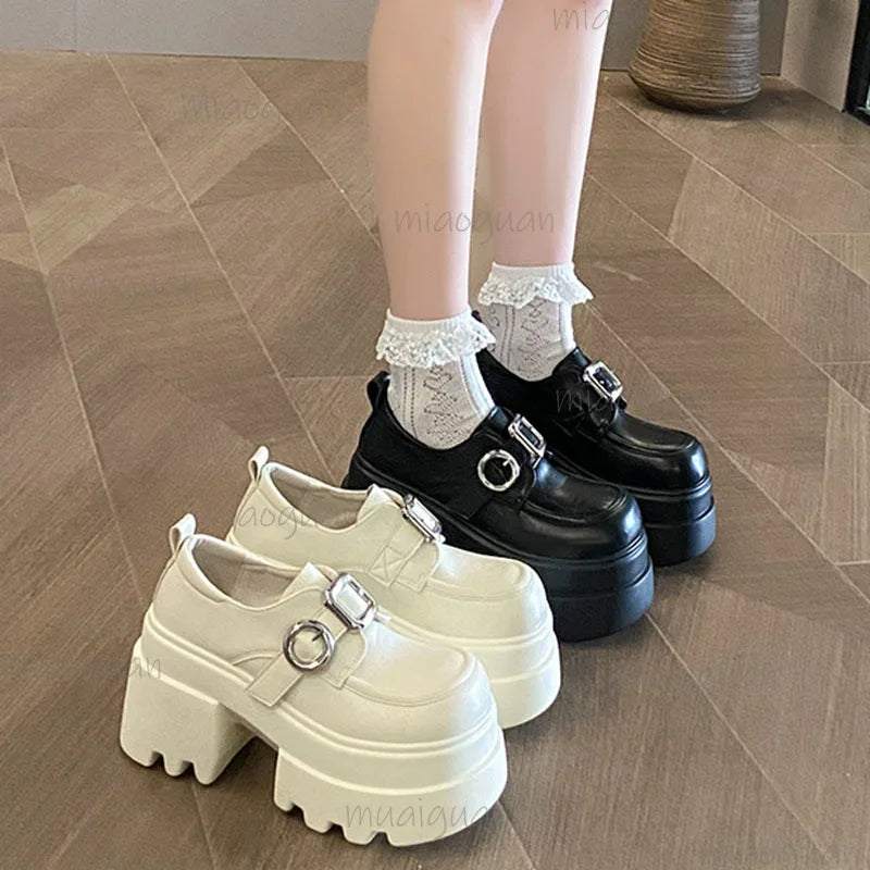 Women's Chunky Platform Mary Jane Pumps – College Style Platform Mary Jane Pumps Axl