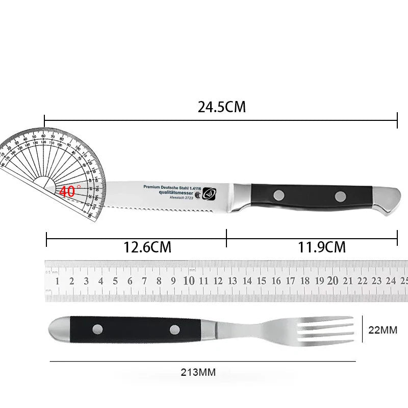 Stainless Steel Steak Knife & Fork Set – 1–8 Piece Sets Steak Knife Fork Set Axl
