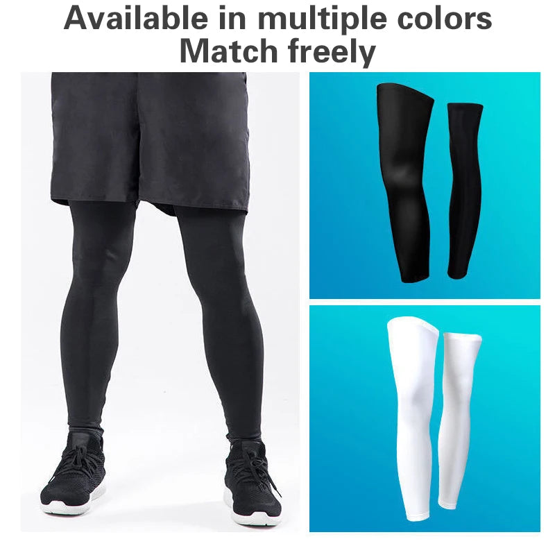 2-Pack Full Leg Compression Sleeves – Men & Women, One Size Compression Leg Sleeves Axl