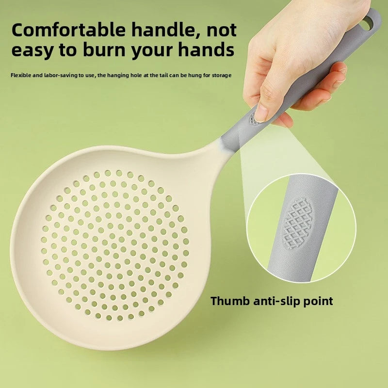 Silicone Long Handle Strainer – Colander for Pasta & Noodles Kitchen Colander Strainer Axl