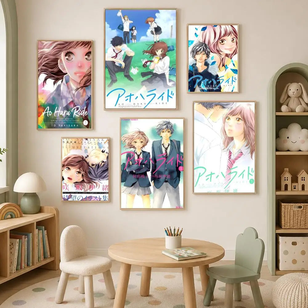 Ao Haru Ride Anime Wall Poster – Self-Stick Waterproof HD Art Anime Wall Poster Axl