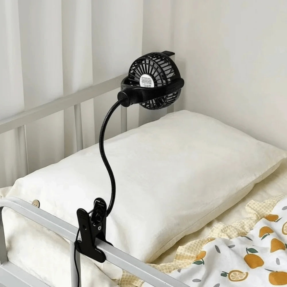 Portable Clip-On USB Desk Fan – Table & Camping Fan Clip-On Desk Fan Axl