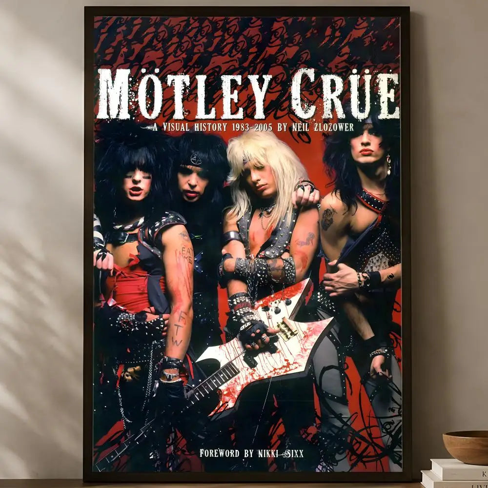 Mötley Crüe Self-Stick HD PVC Wall Art Poster | Rock Decor Wall Art Poster Axl White01 30X40cmNoframe