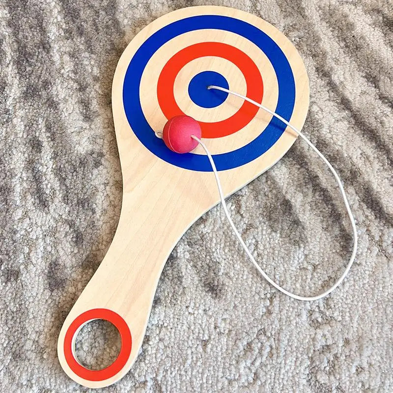 Wooden Paddle Ball Set – Elastic String Hand-Eye Coordination Toy Paddle Ball Toy Axl