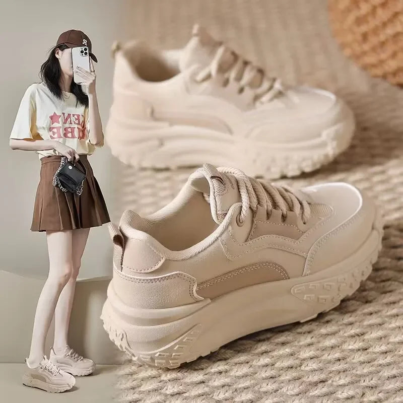 YBQJOO Women's Thick Sole Anti-Slip Casual Sneakers Women's Sneakers Axl