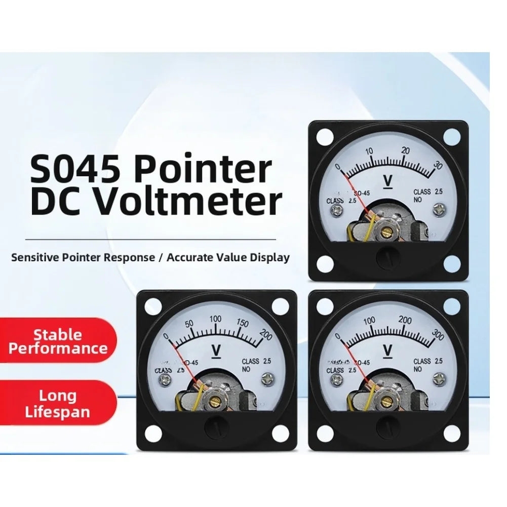 Panel Mount DC Voltmeter 1V–800V | Level 2.5 Accuracy ABS Panel Mount Voltmeter Axl
