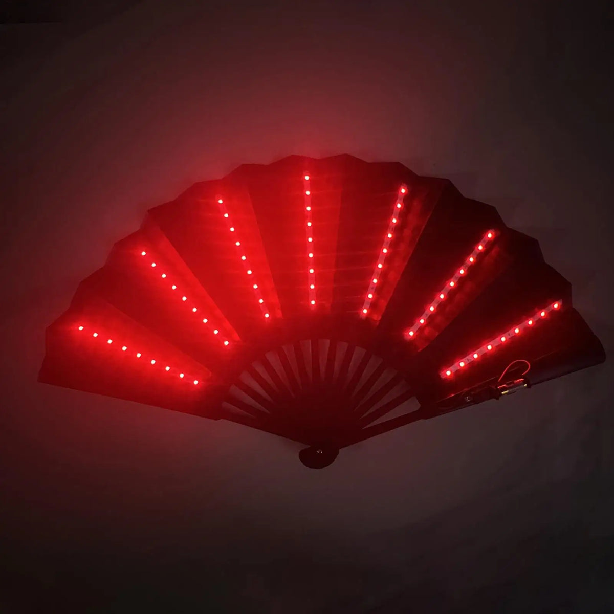 LED Glow Folding Fan – 63 LEDs for Rave, Halloween & Party LED Party Fan Axl