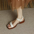 Women's Low Heel Square Sandals – Casual Office Shoes Sz 35-42 Women's Sandals Axl Beige 35