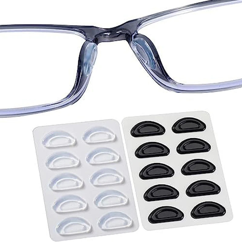 5 Pairs Silicone Anti-Slip Nose Pads for Glasses & Sunglasses Eyewear Nose Pads Axl