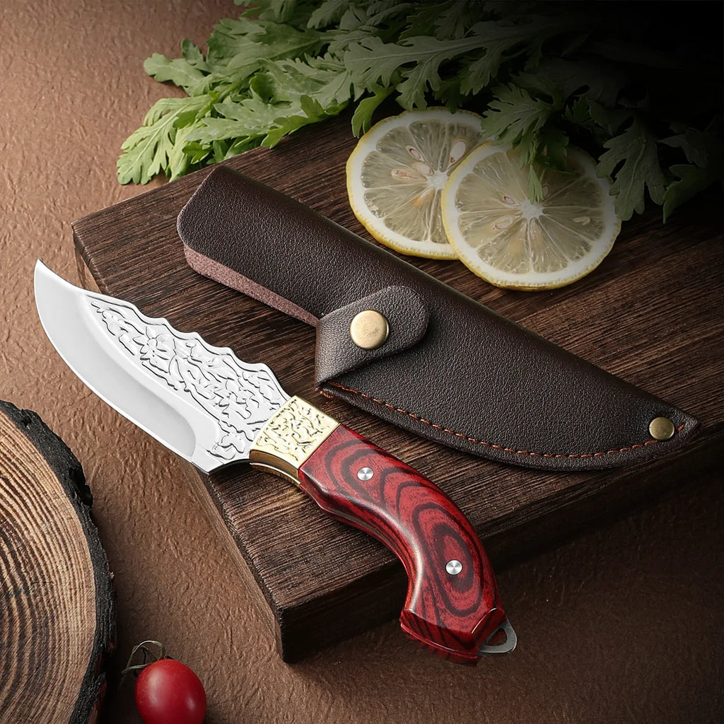 SHENJIU Professional Kitchen Knife with Sheath | Stainless Steel Kitchen Knife Axl 1pcs