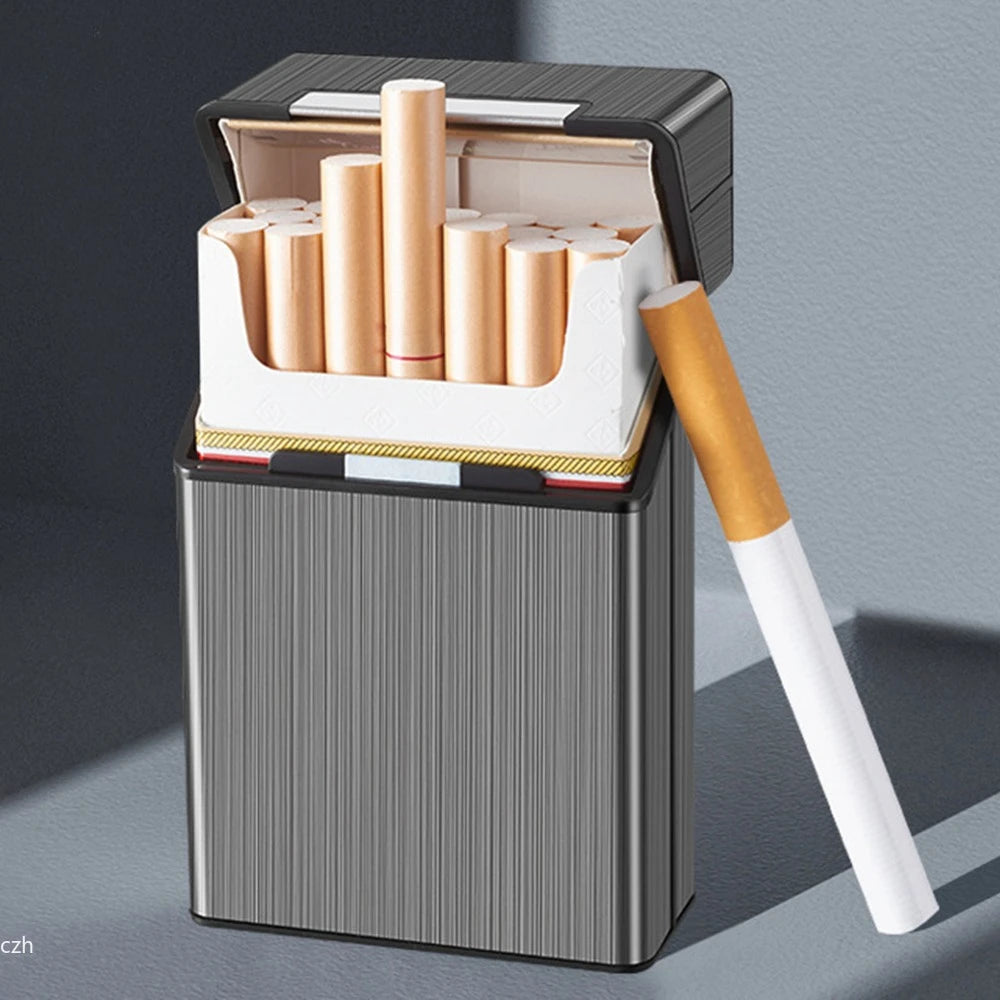 Portable Aluminum Cigarette Case – 20 King Size Holder Box Cigarette Case Axl