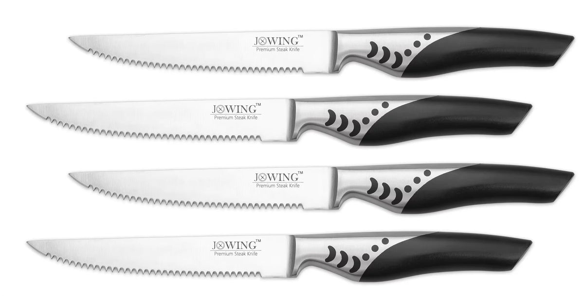 Steak Knife Set | 1.4116 German Steel Serrated Dinner Knives Steak Knife Set Axl 4 Pc Knife Set