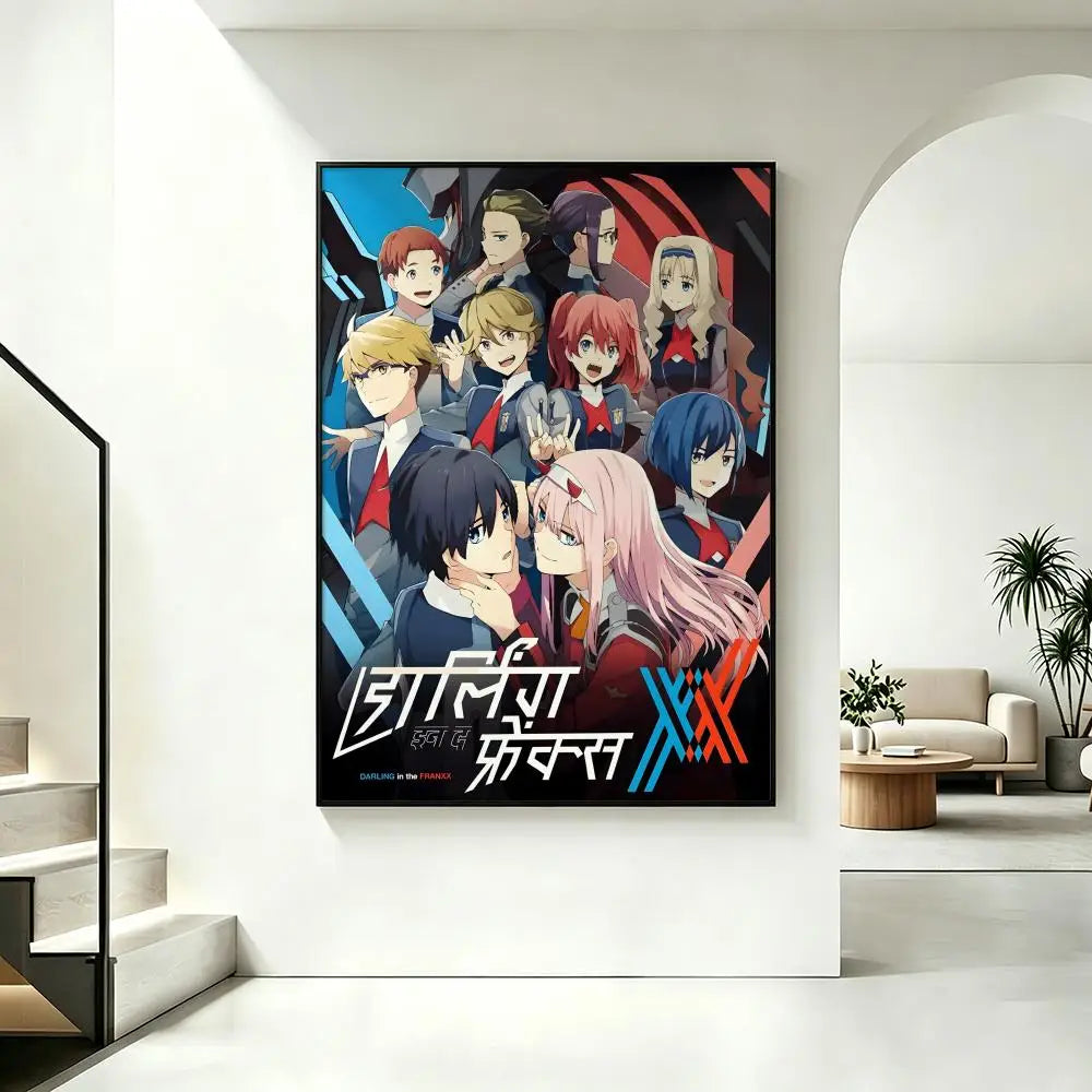 Darling in the Franxx Anime Poster HD Waterproof Wall Art Anime Wall Poster Axl