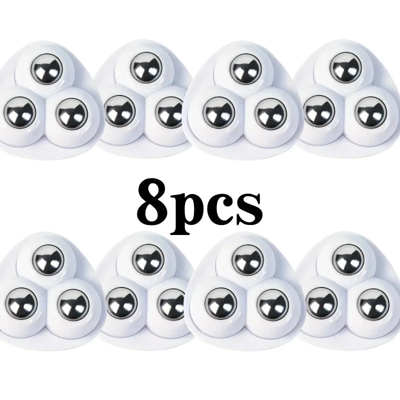 360° Swivel Caster Wheels – Heavy-Duty White Plastic Chair Casters Swivel Caster Wheels Axl 8pcs