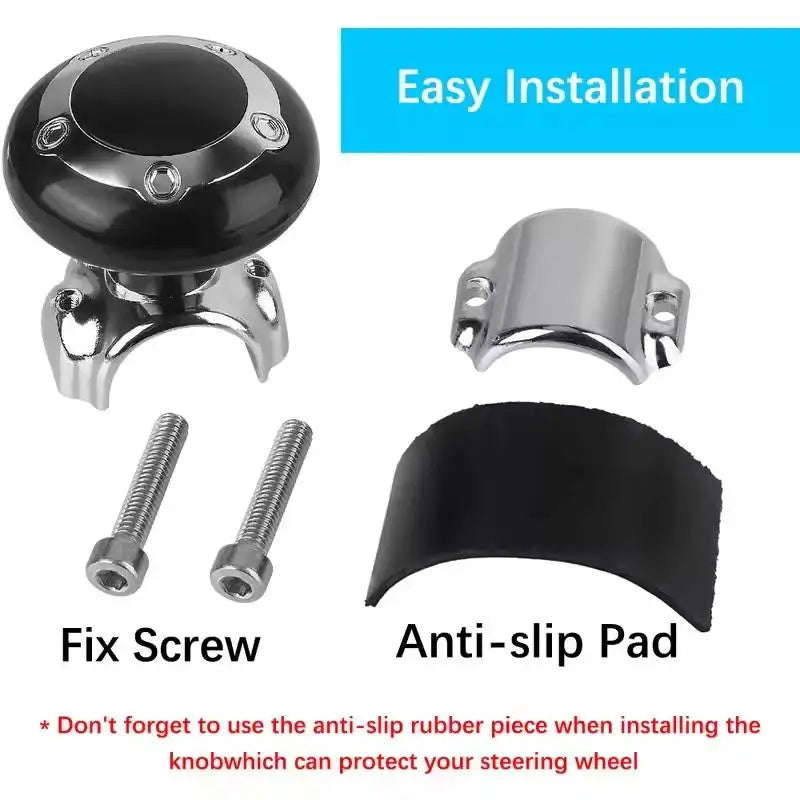 Steering Wheel Spinner Knob – Universal 360° Ball Handle Booster Steering Wheel Accessory Axl