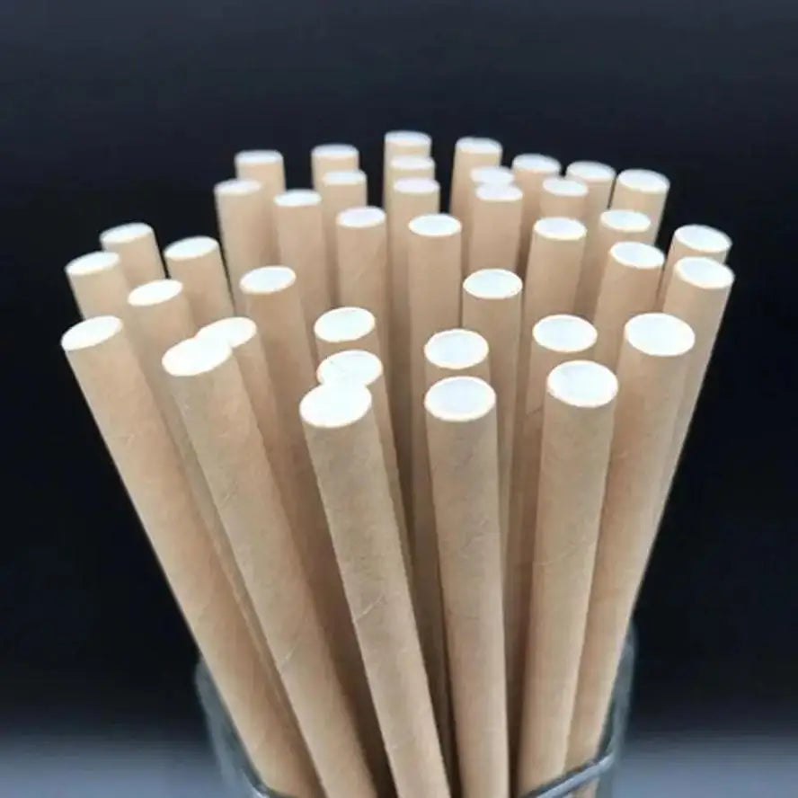 25-Pack Retro Paper Straws for Weddings, Parties & Showers Decorative Paper Straws Axl