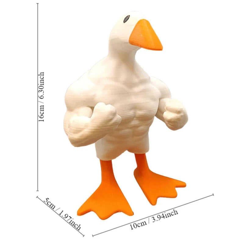 Muscle Duck Figurine – Modern Resin Desktop Ornament Decorative Figurine Axl Muscle Duck