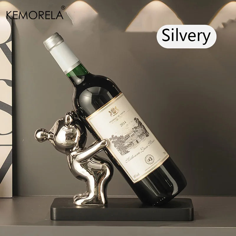 Ceramic Cartoon Wine Rack – Creative Home & Bar Décor Ceramic Wine Rack Axl Silvery