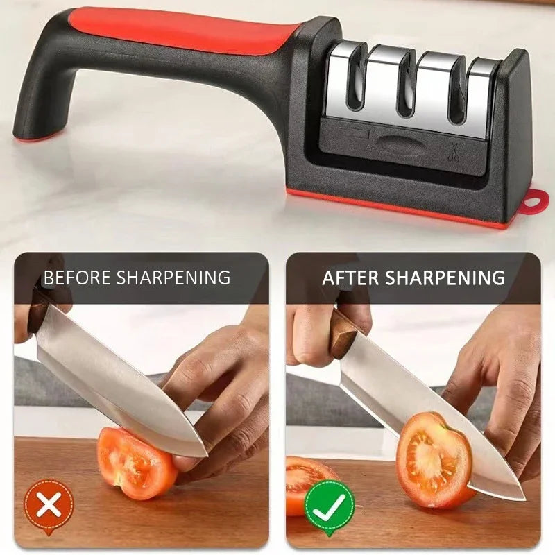 3/4-Stage Handheld Knife Sharpener – Diamond, Ceramic & Carbide Knife Sharpener Axl