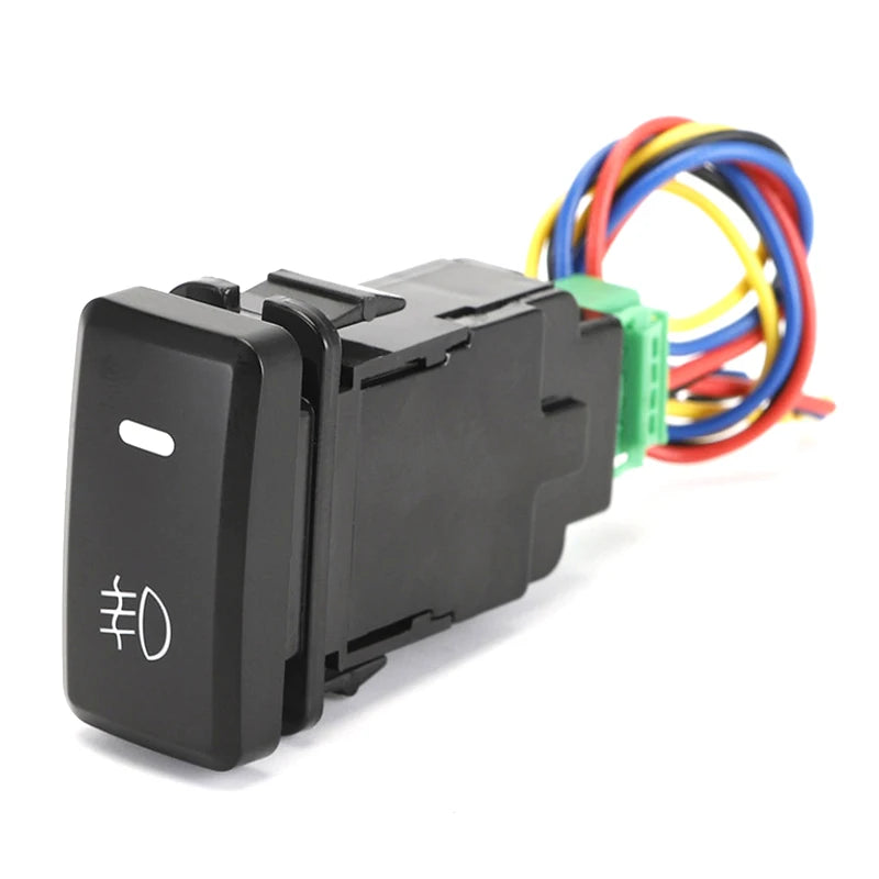 5-Pin LED Fog Light Push Button Switch with Wire for Honda Fog Light Switch Axl
